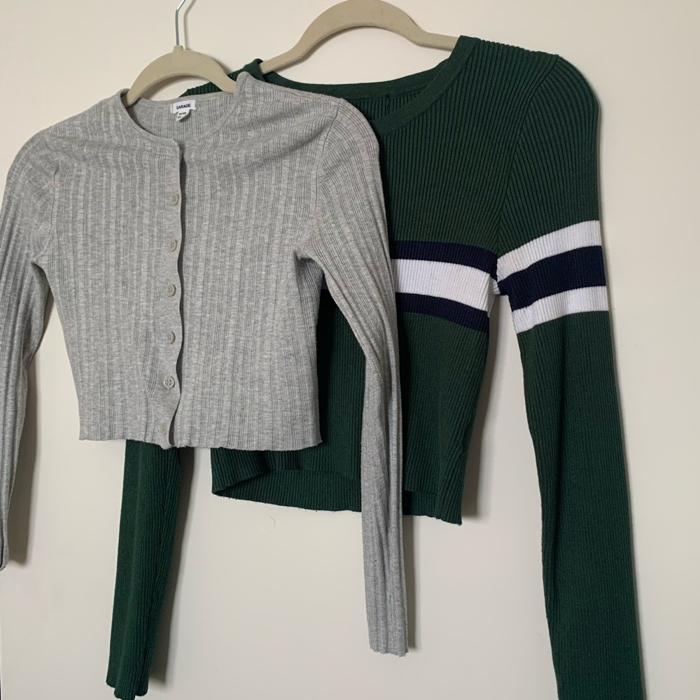 TWO FOR ONE BUNDLE- Two Sweater crop tops from Garage